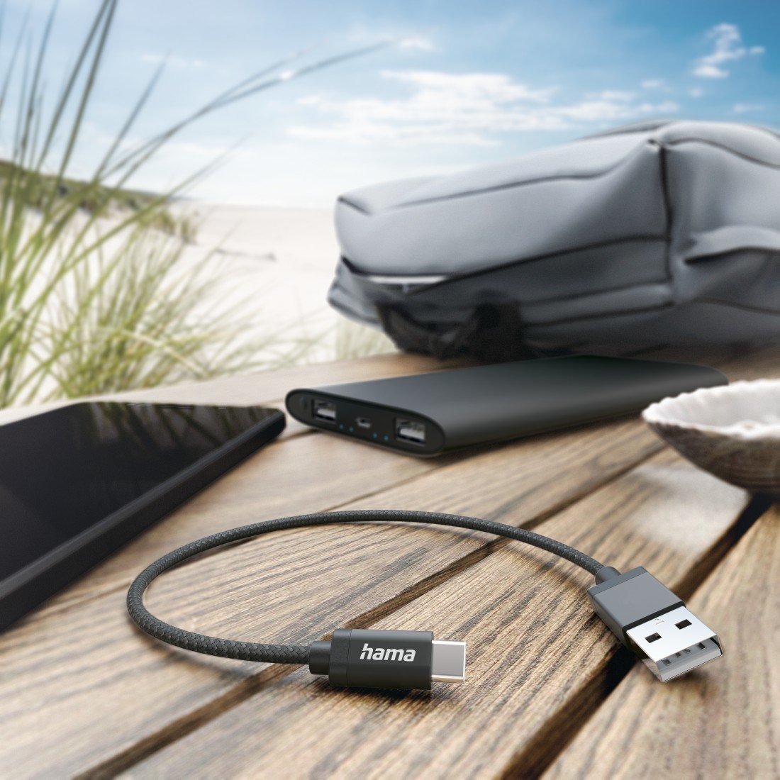 Hama Cable 00201600 / Usb-A To Usb-C 0.20m Negro
