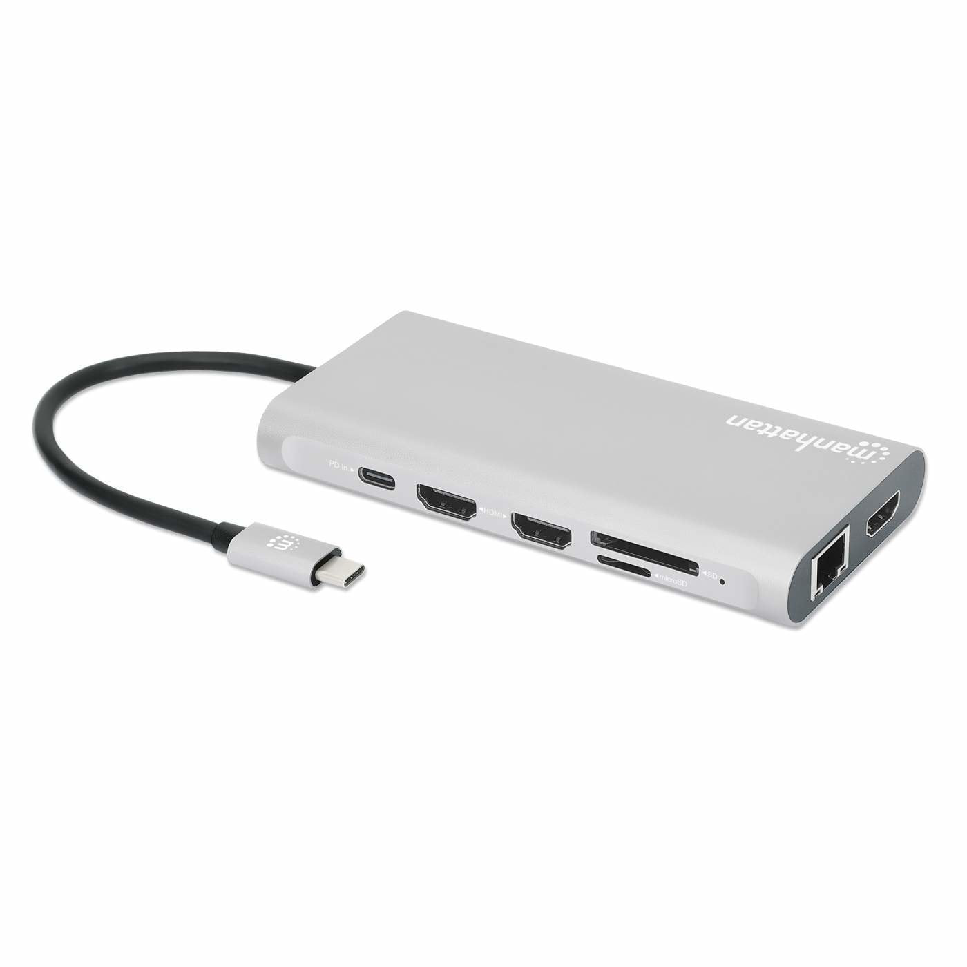 Manhattan 12-In1 Docking 3xhdmi 4xusb Usb-C Dp Rj45