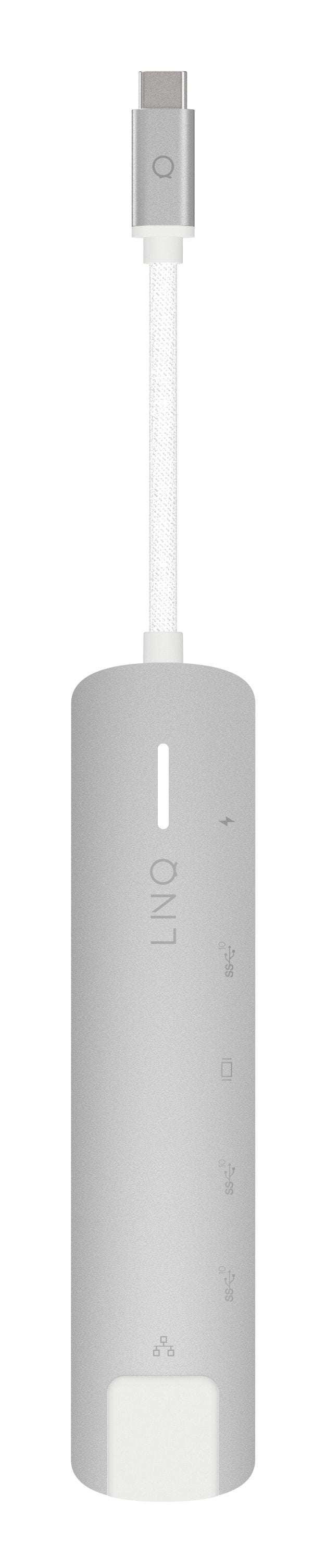 Hub 6 Puertos Pro Usb-C 140w Gris Linq Usb-C/ 1xusb3.2, 1xhdmi, 1xusb-C Pd Hasta 140w, 2xusb-C, 1xrj45 2,5gbps