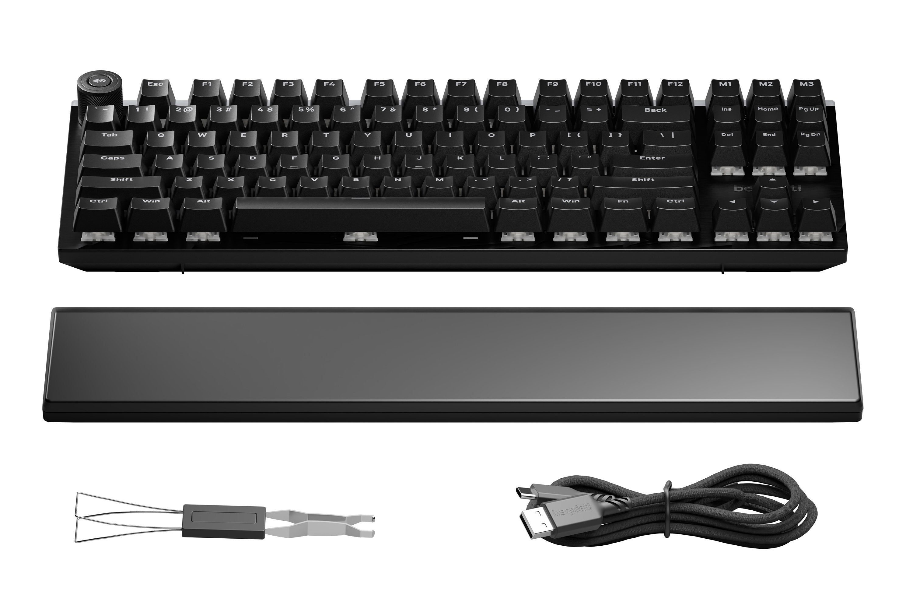 Teclado Gamer Mecánico (Silent Táctil) Be Quiet! Light Mount Tkl Rgb (Negro)