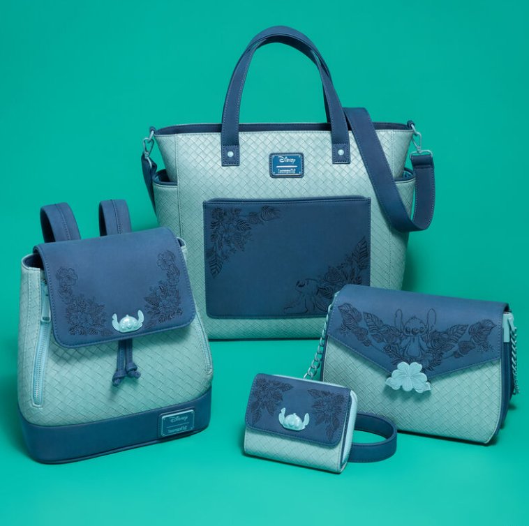 EAN 0671803548572 - Loungefly Stitch Embroidered Floral Drawstring Mini mochila Mochila informal Azul Poliuretano (PU) imagen 3