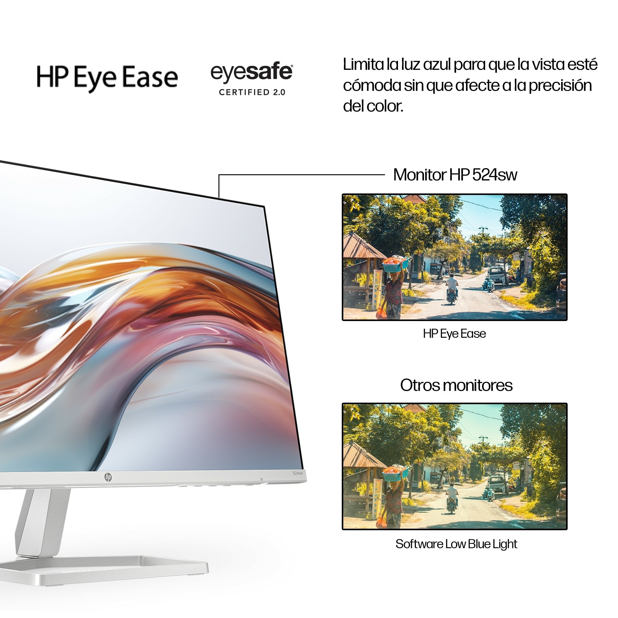 EAN 0197498936666 - HP Series 5 23.8 inch FHD White Monitor - 524sw pantalla para PC 60,5 cm (23.8") 1920 x 1080 Pixeles Full imagen 12