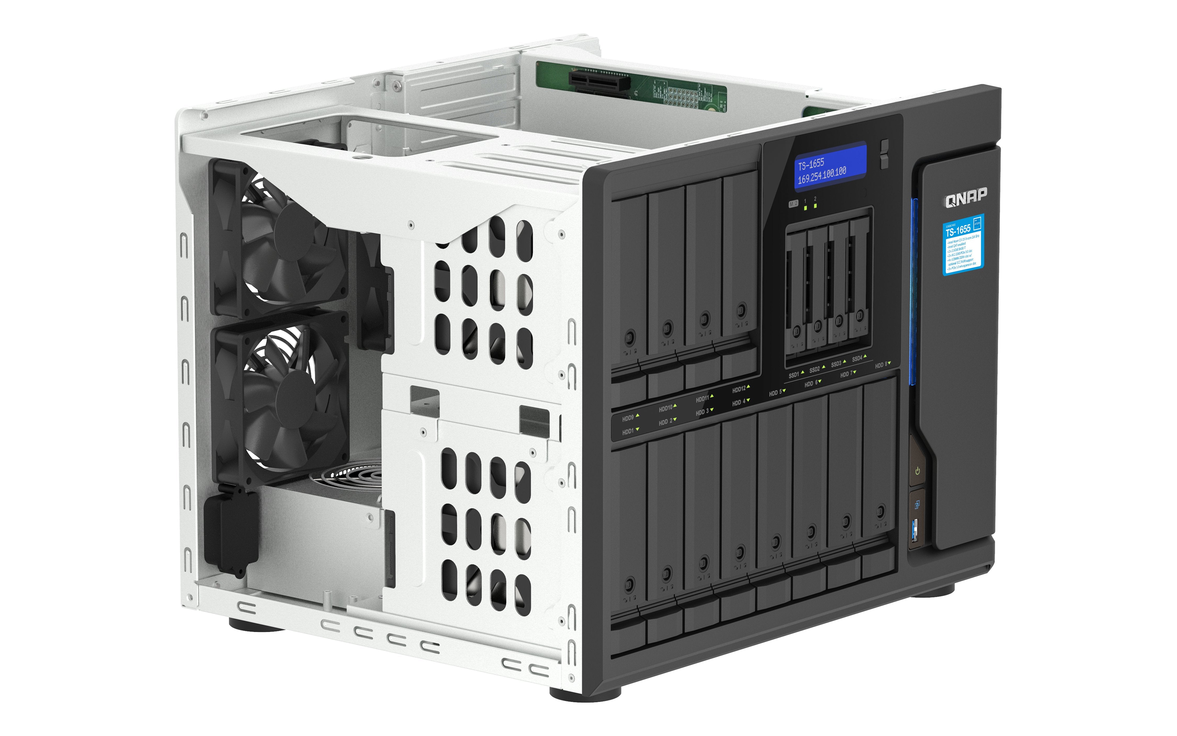 EAN 4711103083178 - QNAP TS-1655 NAS Torre Intel Atom® C5125 8 GB DDR4 0 TB QNAP Turbo System Negro imagen 3