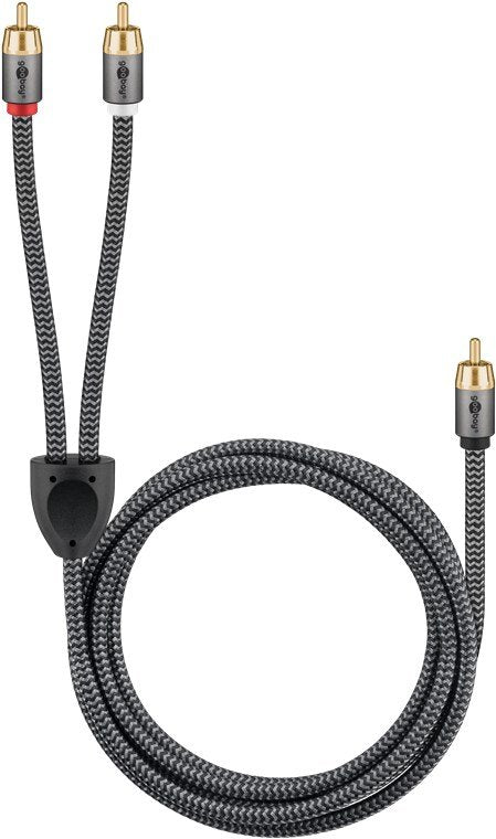 Cable 10,0m 1xrca M A 2xrca Macho Subwoofer Flexiplus Nylon Goobay