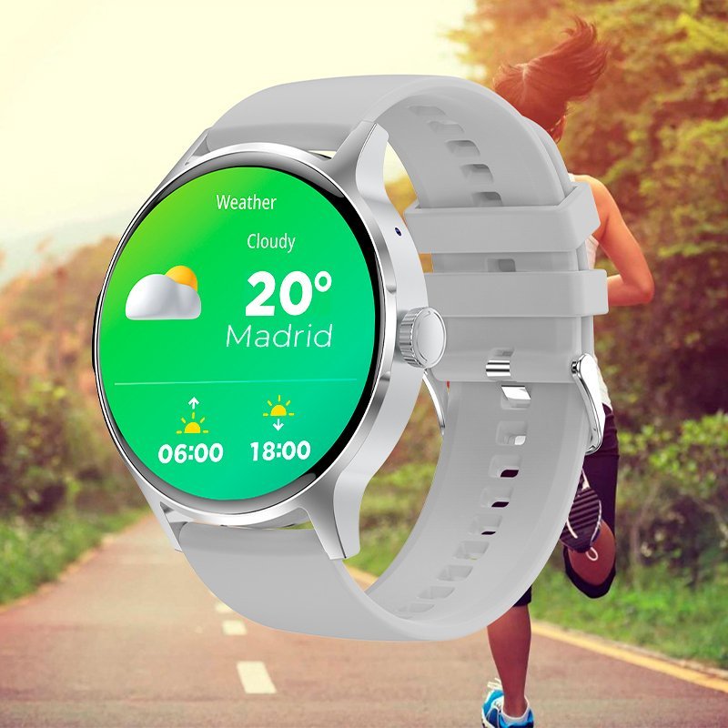 Cool Smartwatch Iris Silicona Rosa (Amoled, Llamadas, Salud, Deporte)