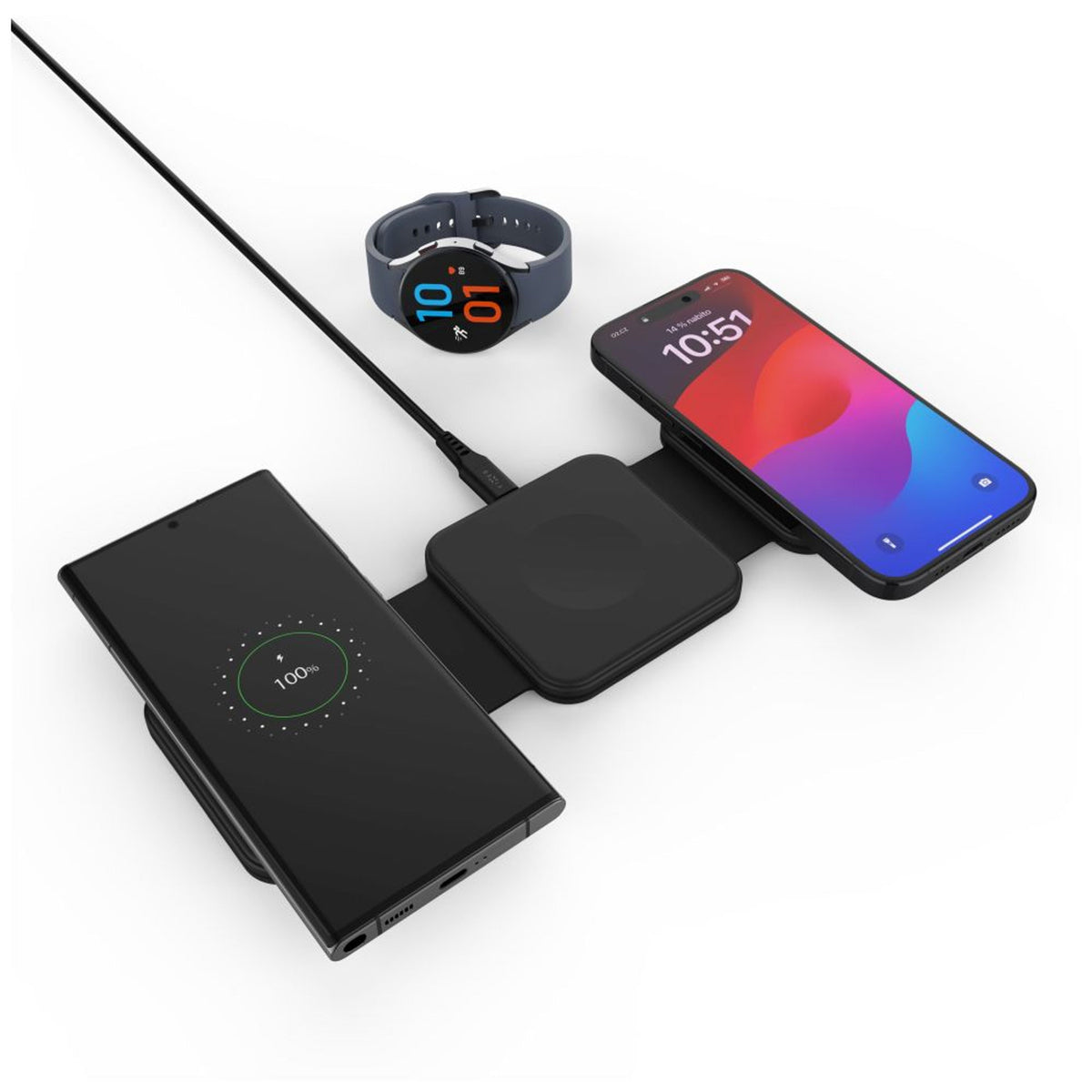 EAN 8591680167937 - FIXED FIXFLE-SA-BK cargador de dispositivo móvil Smartphone, Reloj inteligente Negro USB Cargador inalámb imagen 1
