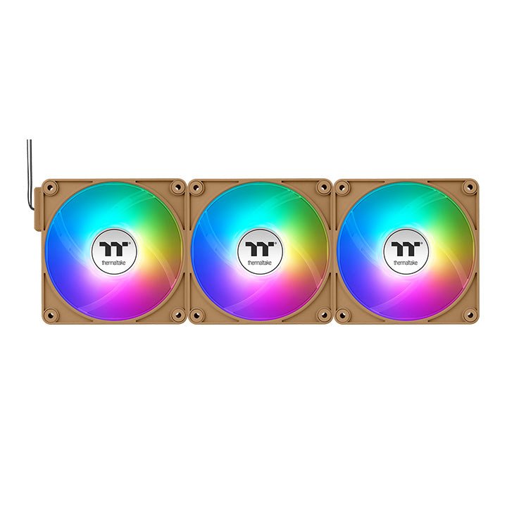 Ventilador De Refrigeración Para Pc Thermaltake Ct140 Ex Argb Sync, Color Arena Grava, Marrón Claro, Paquete De 3, 140 Mm Cl-F218-Pl14gs-A