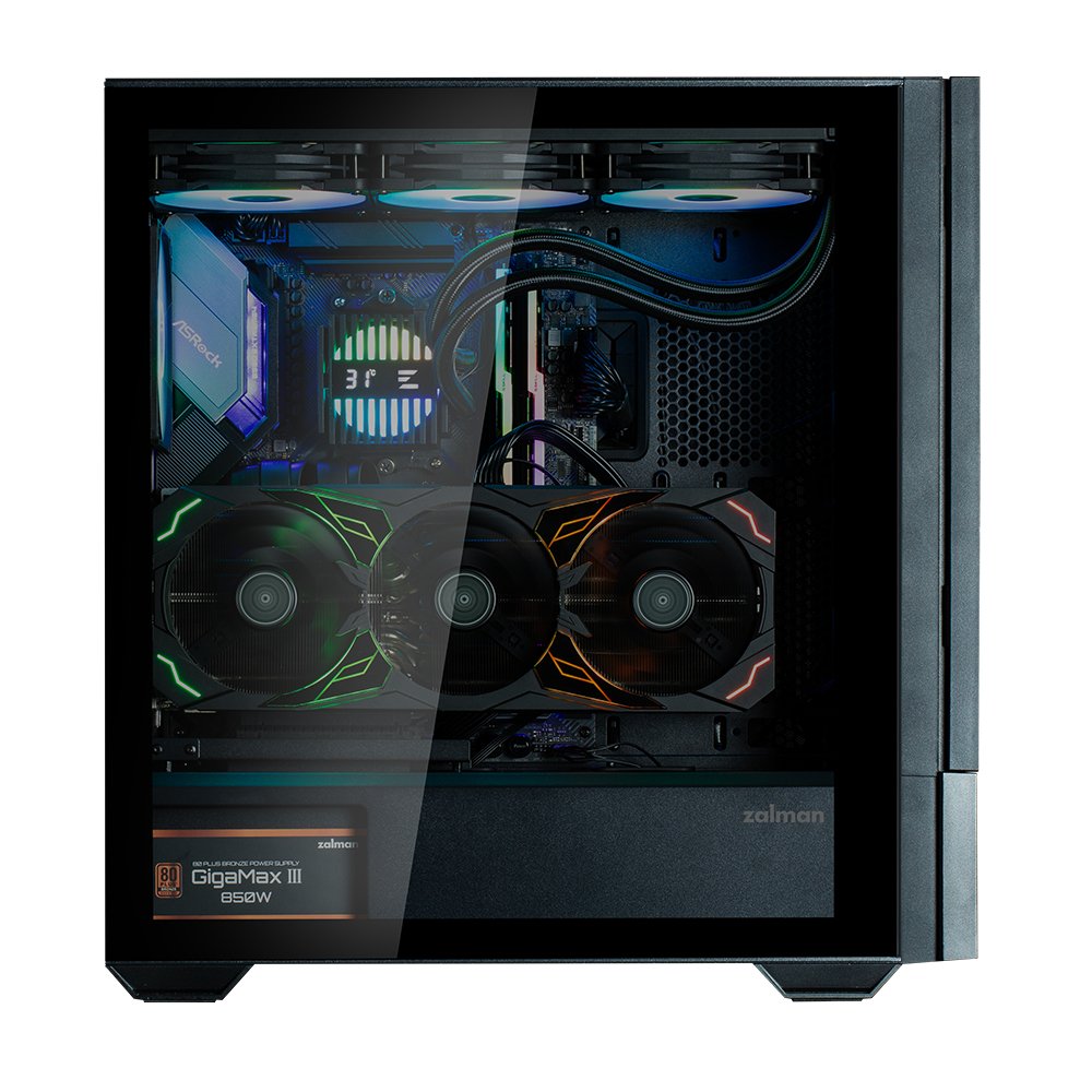 Caja Pc Zalman Z10ds Black Atx Mid Tower Argb Fan