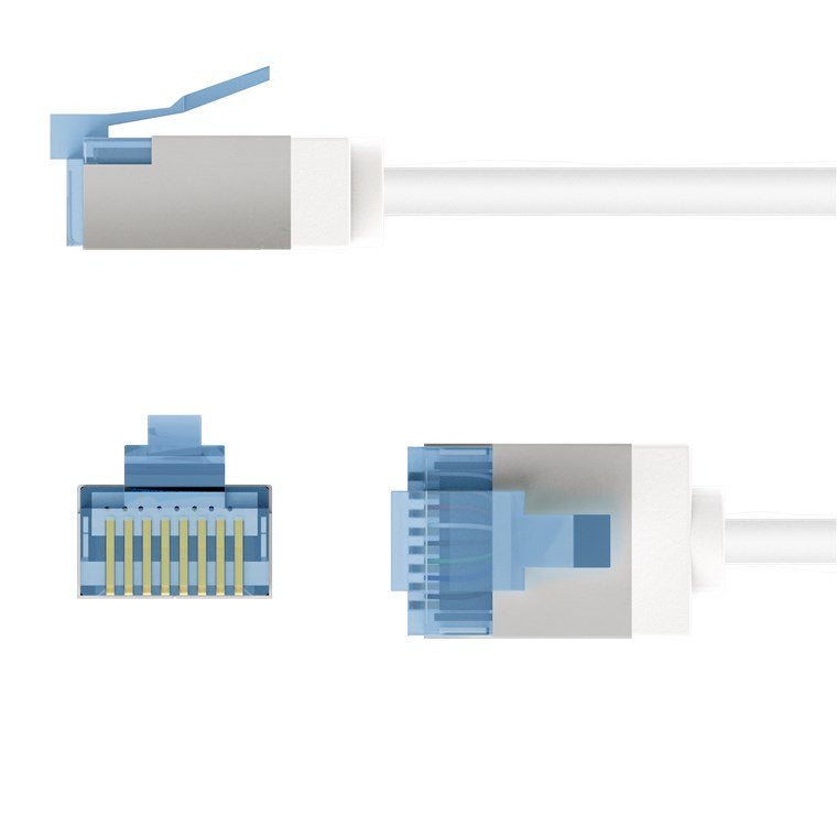 Goobay Cable Patch Ultraflexible Cat.6a Delgado, U/Ftp Blanco, 3 Metros, Clavijas Extracortas 74337