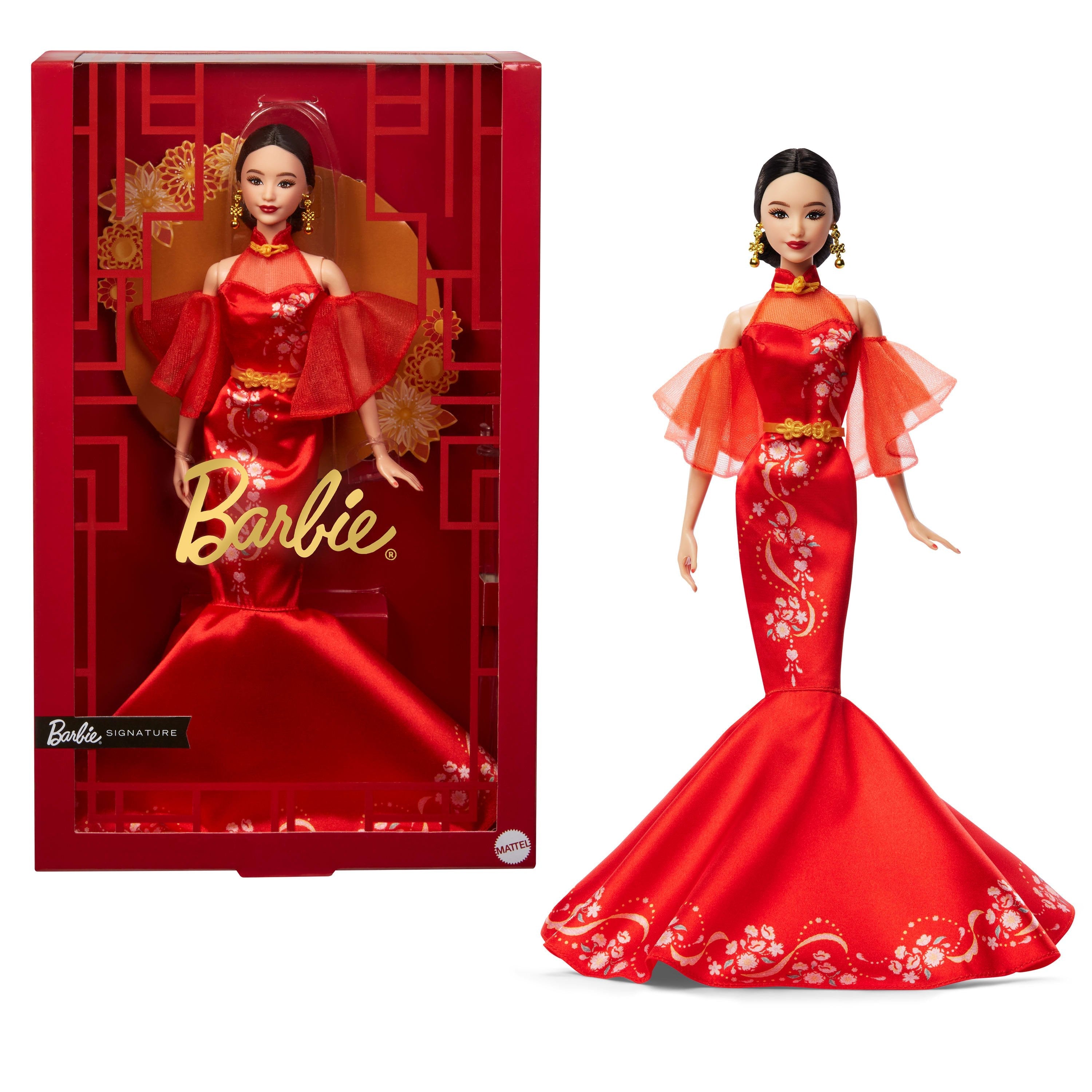 Muñeca Mattel Barbie Signature Año Nuevo Lunar Con Qipao Y Accesorios Dorados Jbj11