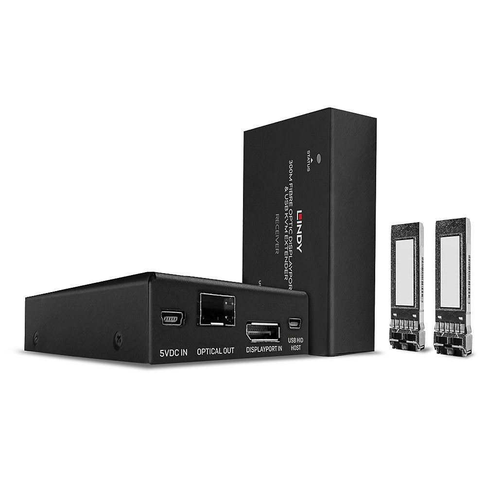 Extensor Kvm Displayport 1.2 De Fibra Óptica De 300 M Lindy
