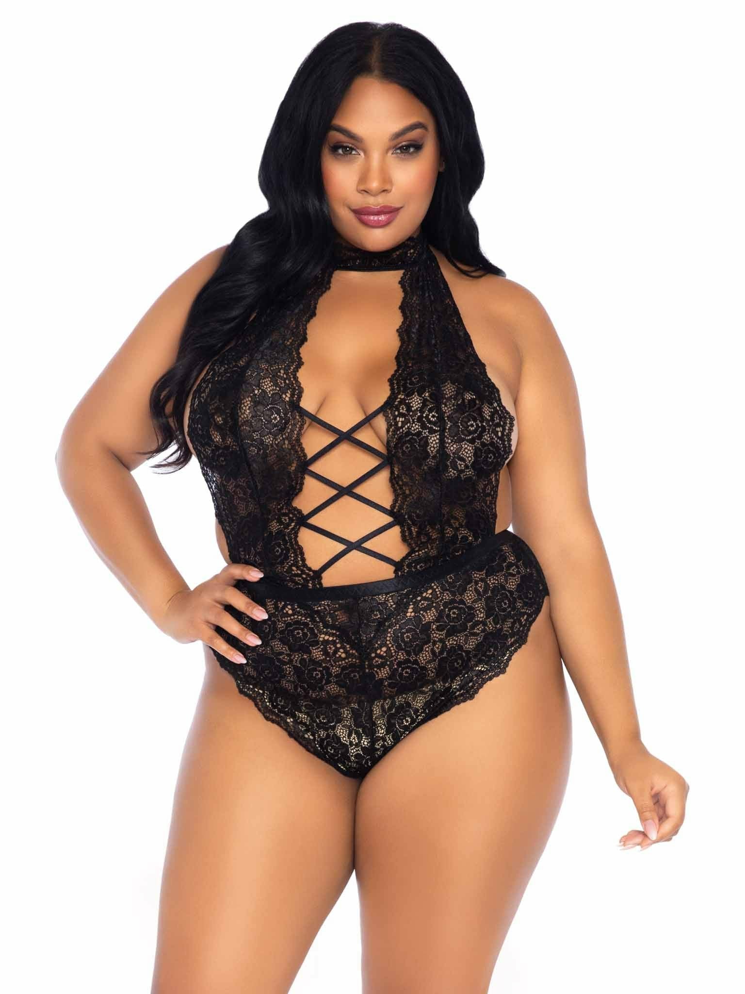 Leg Avenue - Teddy Abertura Frontal Talla Grande