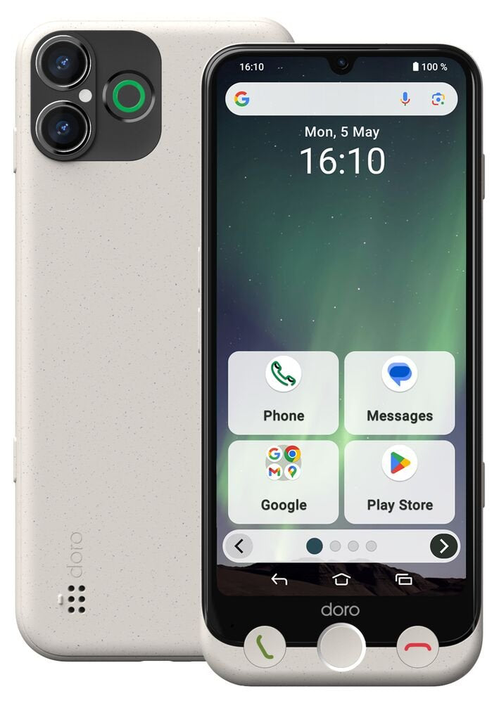 EAN 7322460089429 - Doro Aurora A30 15,5 cm (6.1") SIM doble Android 14 4G USB Tipo C 6 GB 128 GB 5000 mAh Blanco imagen 1