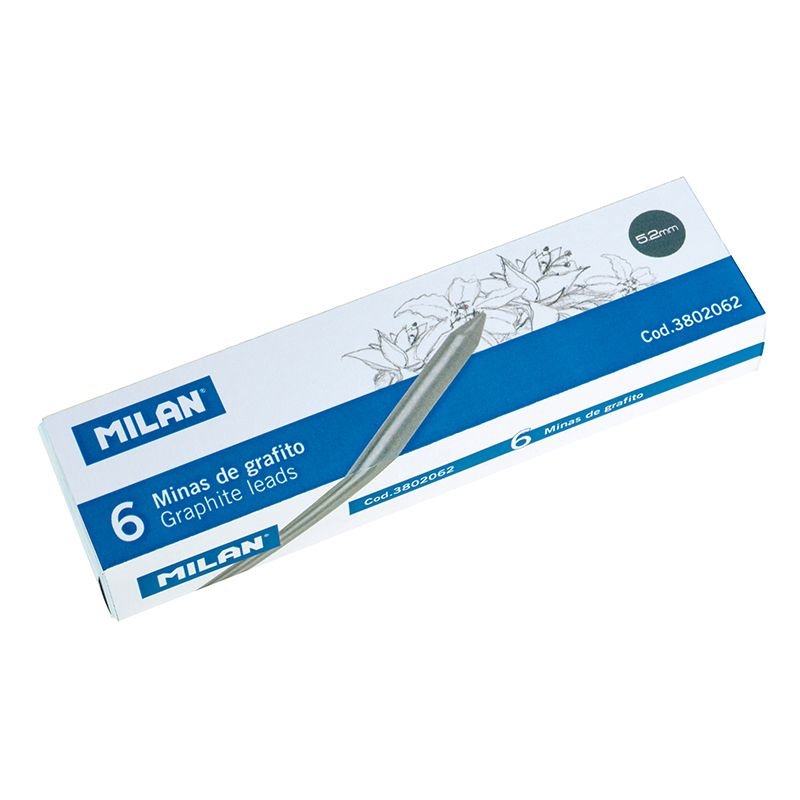 Milan Minas Grafito 5,2mm Dureza B Estuche De 6