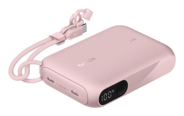 Belkin Powerbank Mit Display 20w 10.000mah Usb-C Rosa Bpb027hqpk