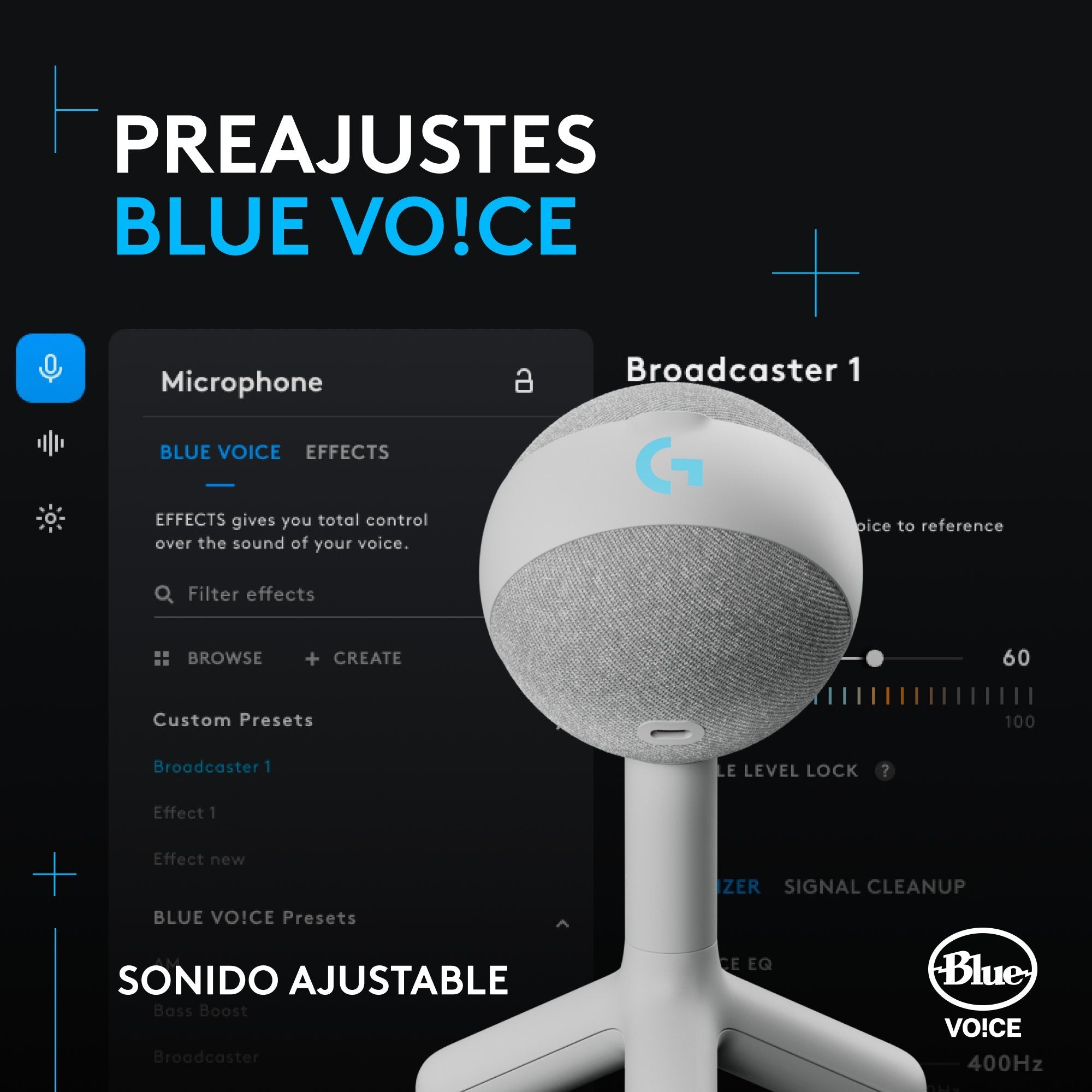 Micrófono Logitech G Yeti Orb, Condensador Rgb Con Lightsync Para Gaming, Micrófono Usb Para Streaming, Cardioide, Plug And Play Usb Para Pc/Mac - Blanco