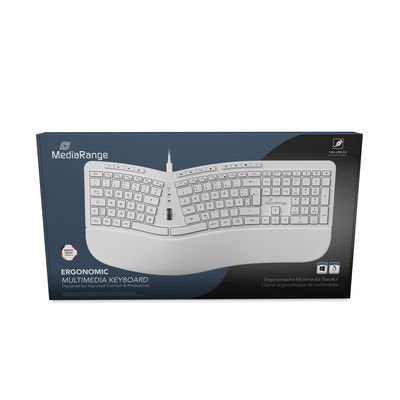 EAN 4260664878698 - MediaRange MROS272 teclado Oficina USB QWERTZ Alemán Blanco imagen 2