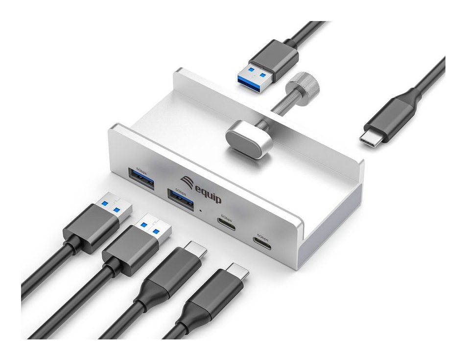 Equip 4-Port-Klemm Usb-A3.2-Hub->2xusb-C 2xusb-A 5gbps