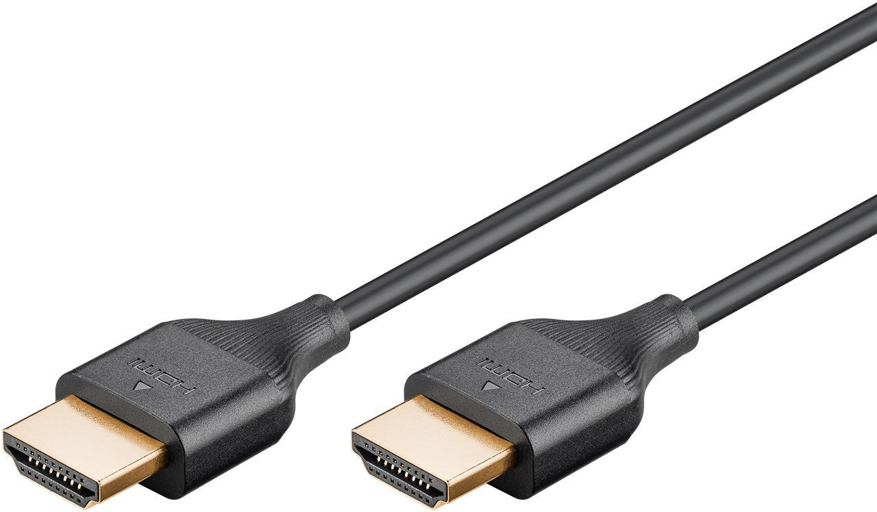 Goobay Slim High-Speed-Hdmi-Cable Mit Ethernet, 8k @ 60hz (Negro, 2 Meter) 75299