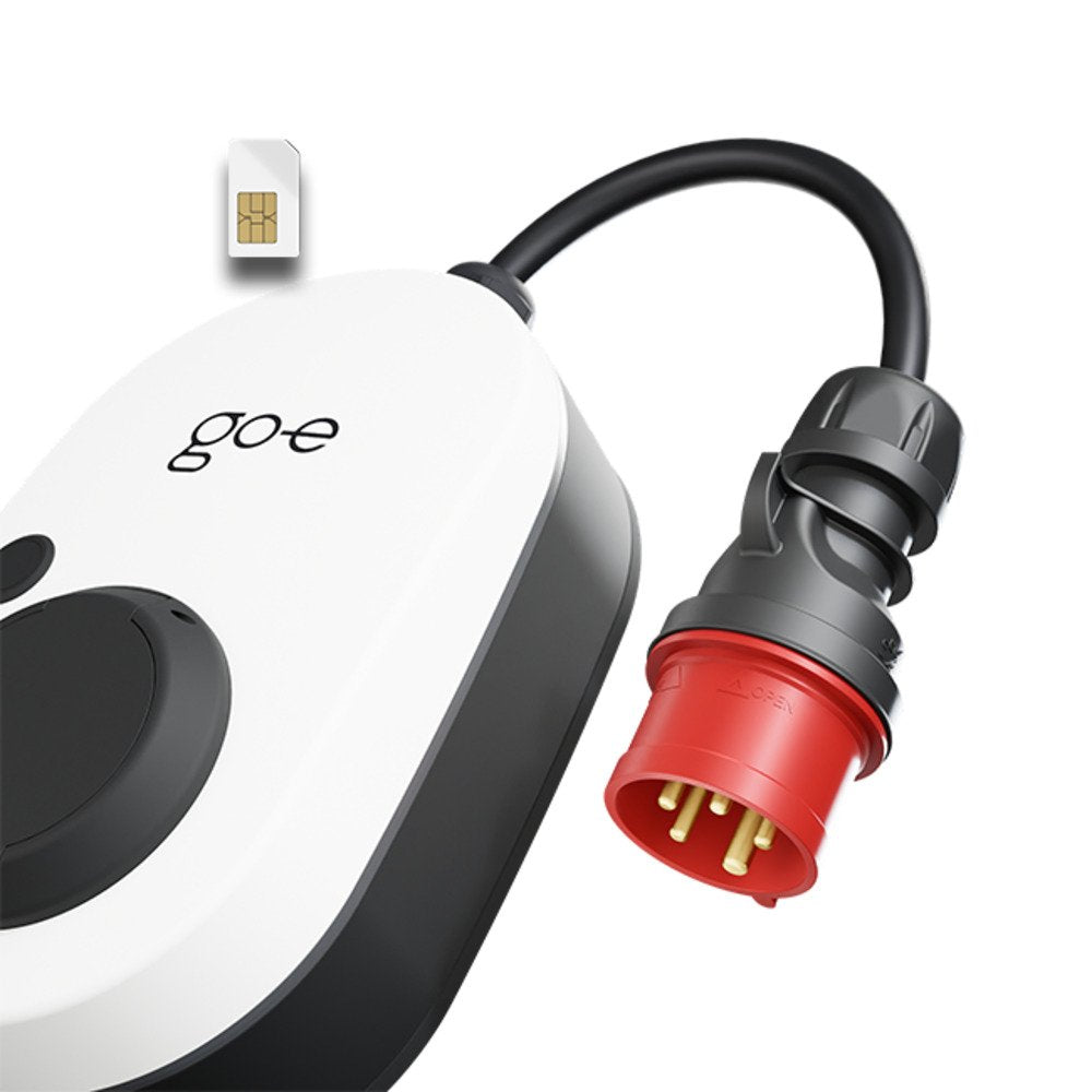 Go-E Cargador Gemini Flex 2.0, 11 Kw 16a Trifásico, Wallbox Blanco Negro, Estación De Carga Móvil, 4g Lte Ch-05-11-01