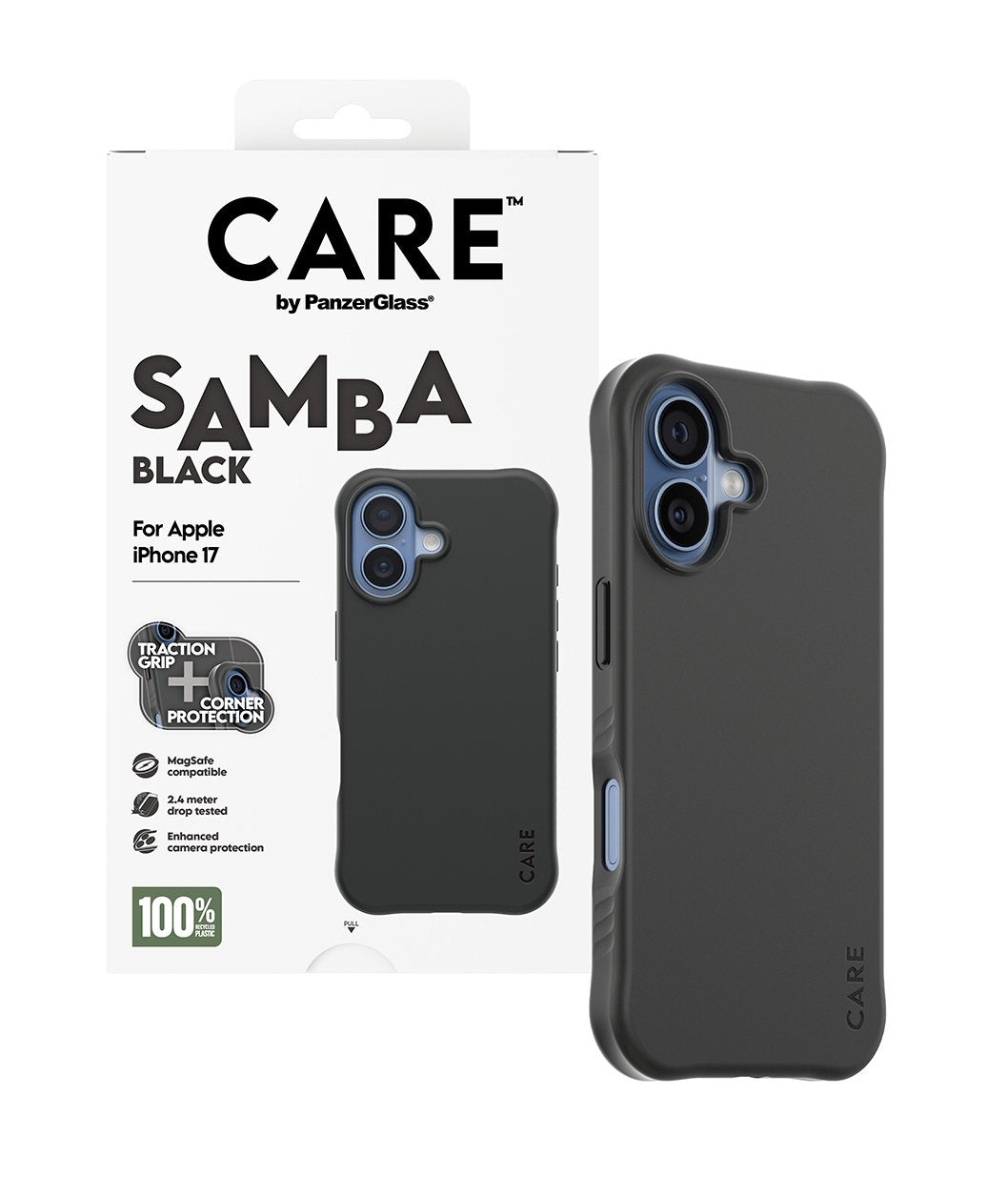 EAN 5715685027079 - PanzerGlass CARE™ by ® Samba Case Black w. MagSafe iPhone 17 funda para teléfono móvil Negro imagen 5