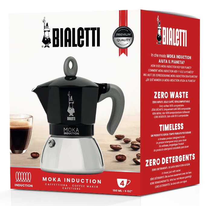 EAN 8006363029087 - Bialetti Moka Induction Cafetera italiana 0,9 L Negro imagen 5