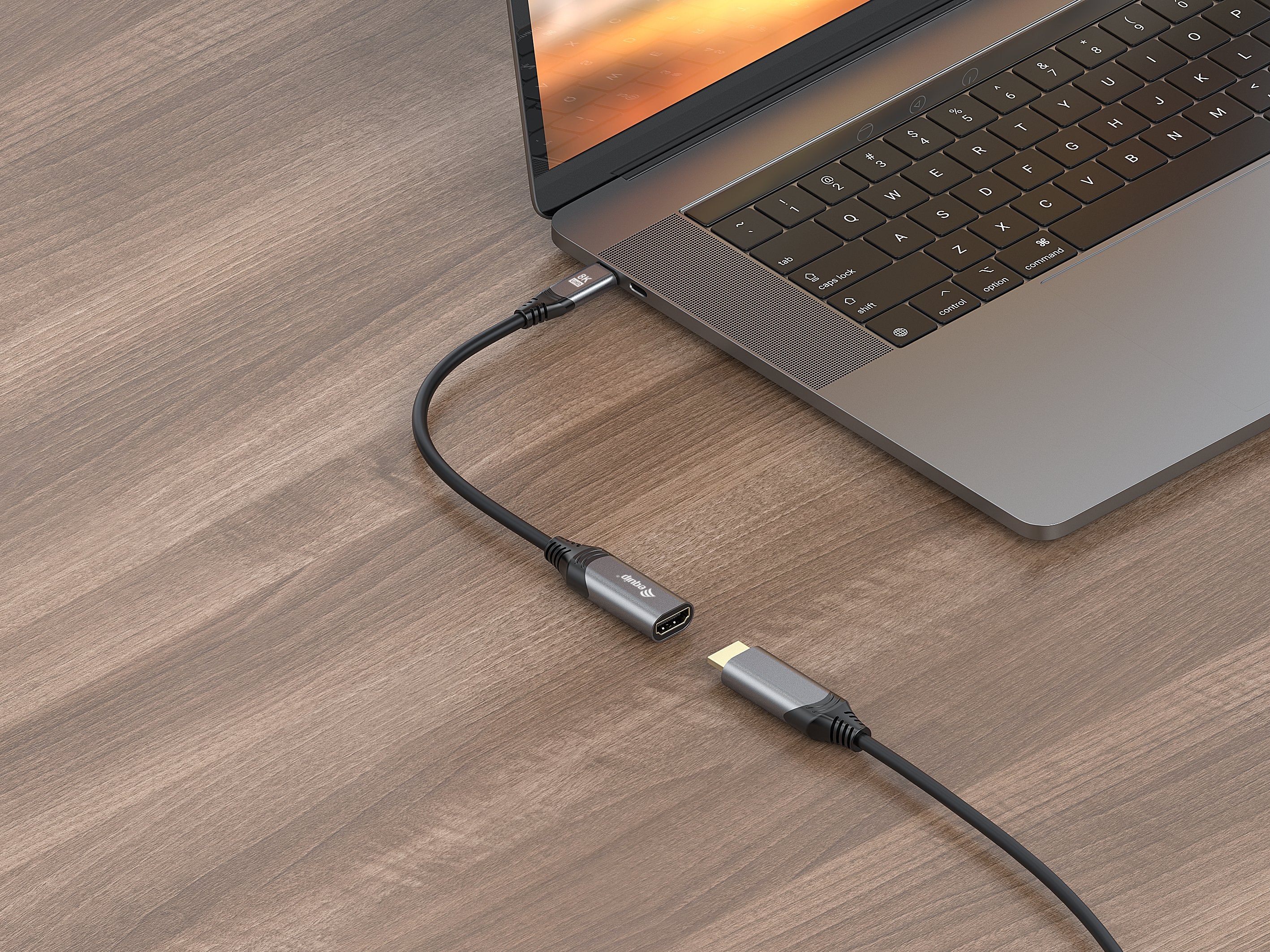 EAN 4015867230008 - Equip 133492 adaptador de cable de vídeo 0,15 m USB Tipo C Negro, Gris imagen 3