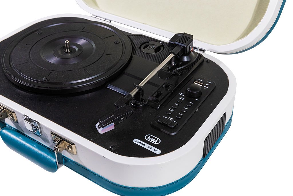 EAN 8011000022130 - Trevi TT 1020 BT Tocadiscos de tracción directa Azul, Blanco Semiautomático imagen 5