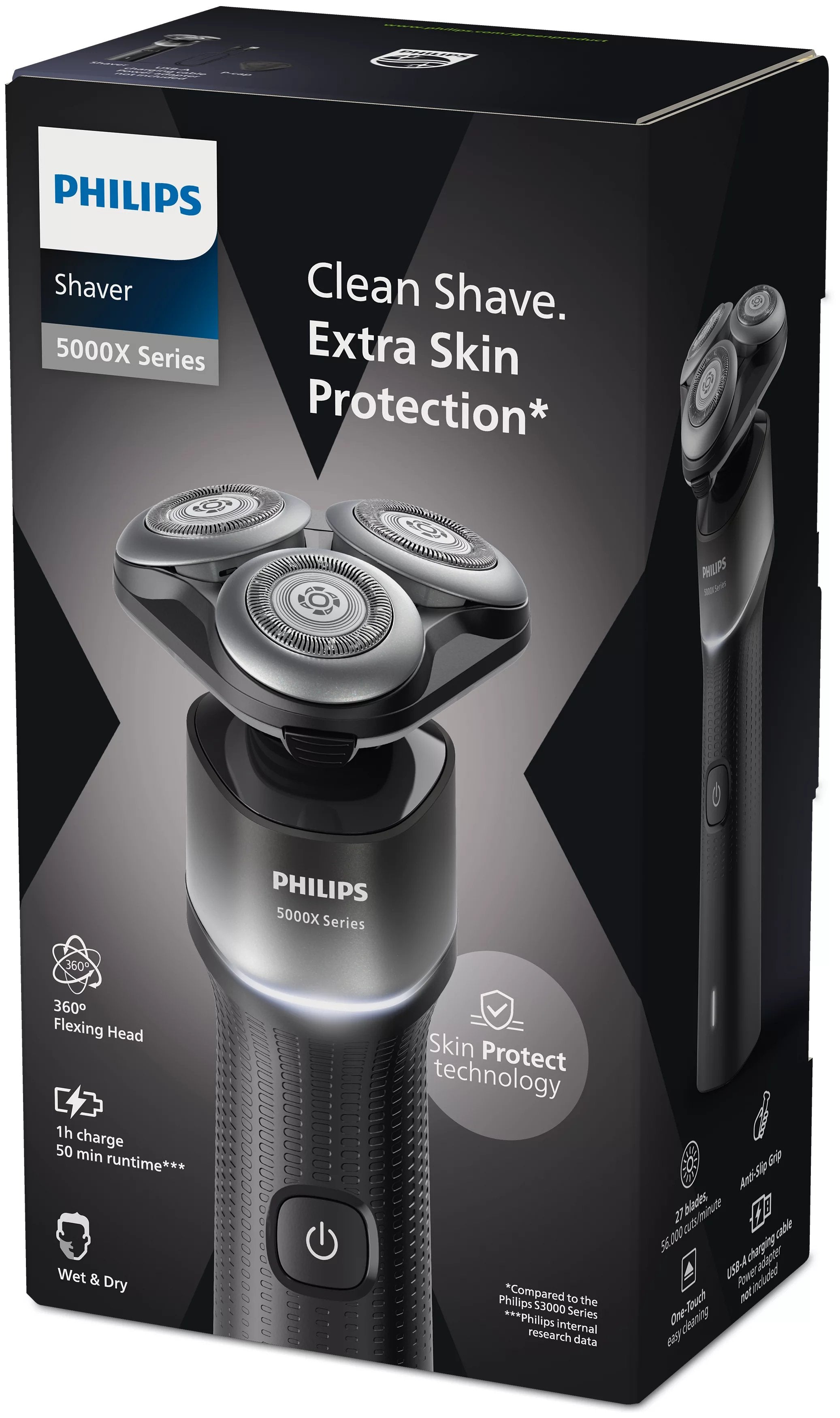 EAN 8720689029131 - Philips X5004/00 afeitadora Máquina de afeitar de rotación Recortadora Azul imagen 2