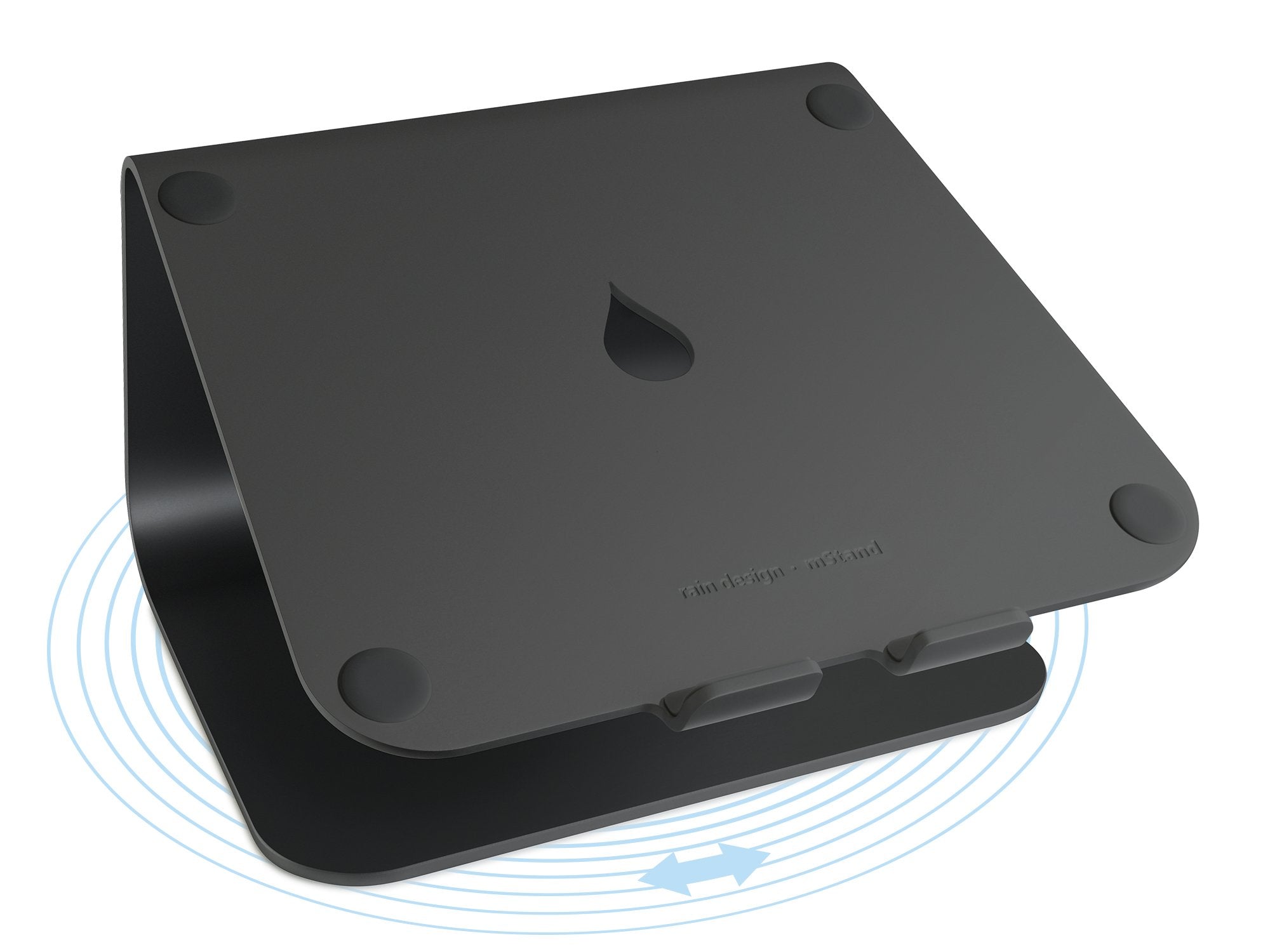 Mstand360 Laptop Stand W/ Swivel Base, Black W/ Swivel