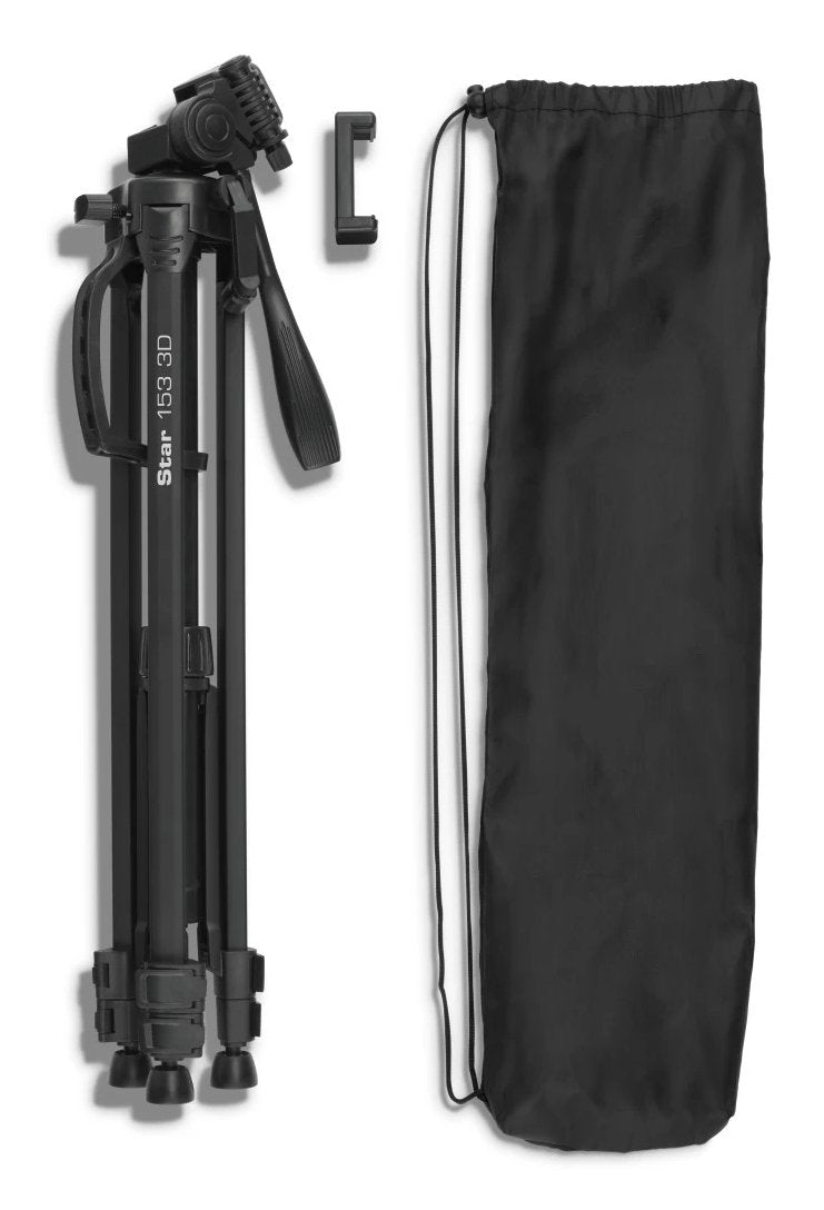 Hama Star 153 3d Tripode Para Camara Y Smartphone - Peso Max 990g - Altura Ajustable Hasta 153cm - Manivela En Columna