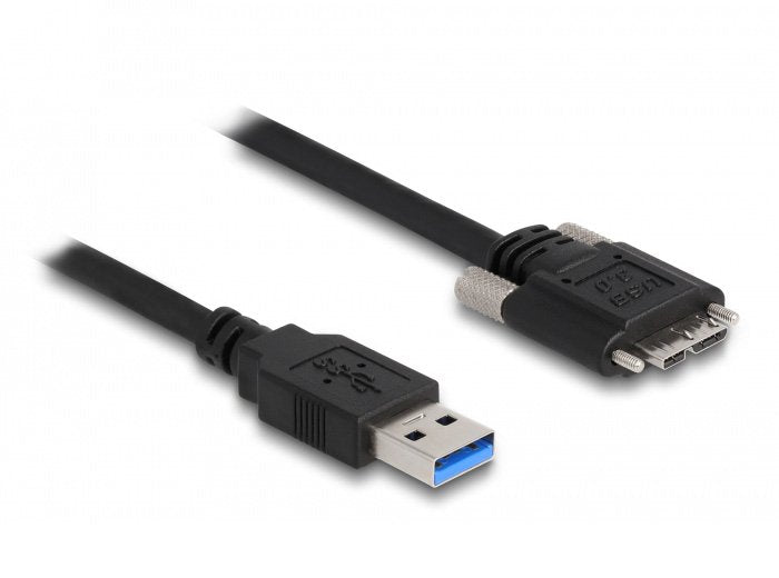 Delock Usb 5 Gbps Cable Typ-A Stecker Zu Typ Micro-B Stecker Mit Schrauben 2 M