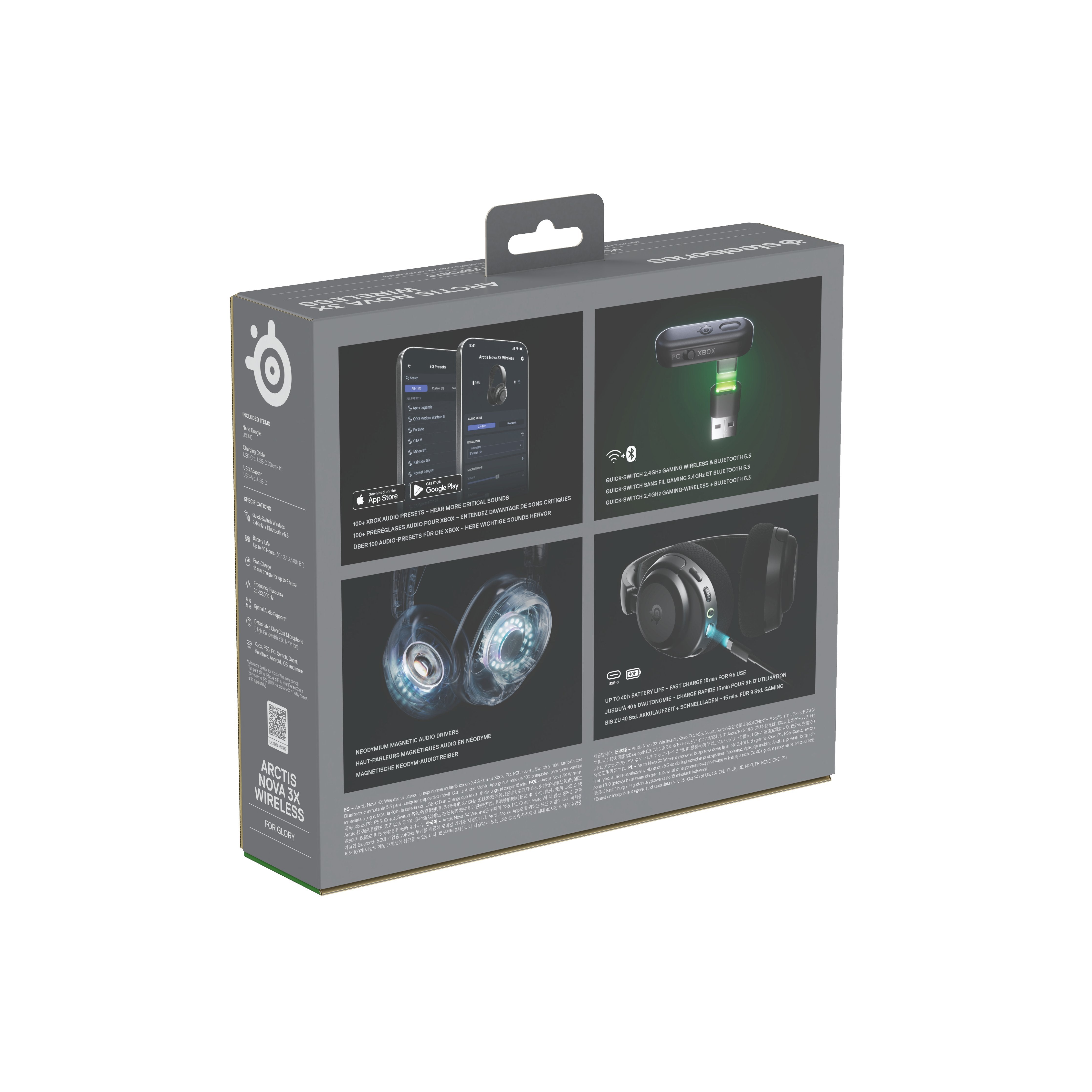 EAN 5707119059572 - Steelseries Arctis Nova 3X Auriculares Inalámbrico Diadema Música/uso diario Bluetooth Negro imagen 7