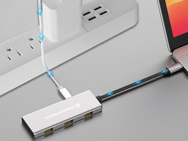 Conceptronic Dock Usb-C->4xusb-C,3xusb-A,100wpd O.N.0.25m Gr