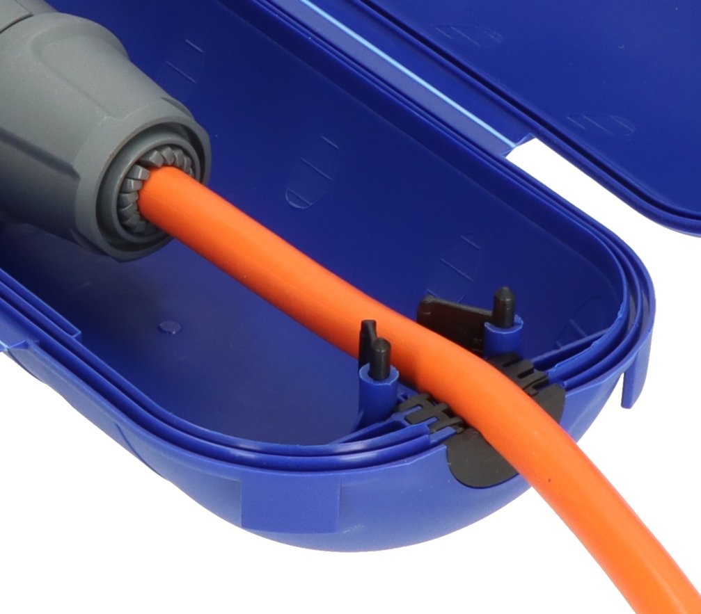Brennenstuhl Safe-Box Cee 230v, Cápsula Protectora Ip44 Para Conexiones De Cable, Azul