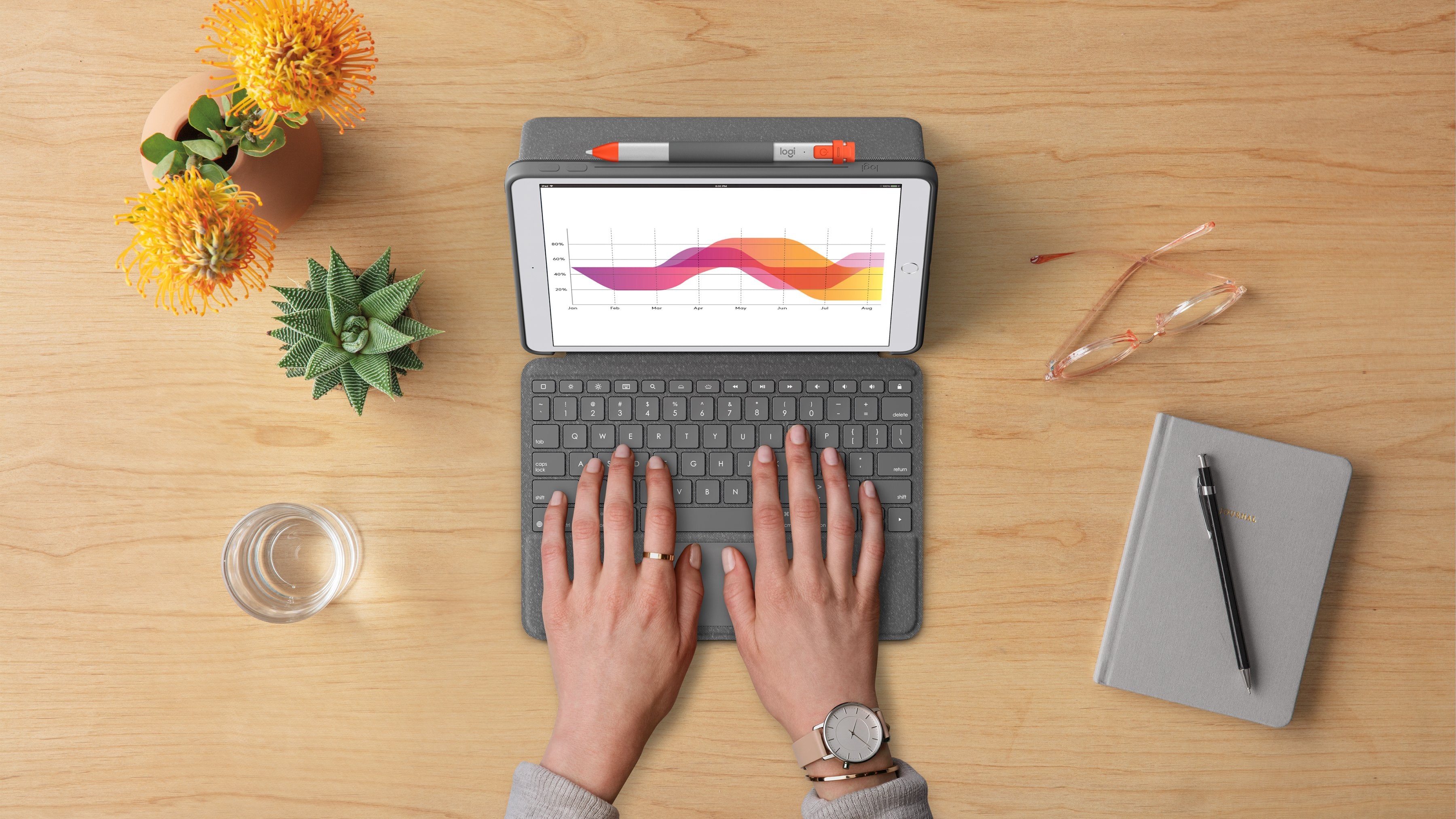 EAN 5099206090149 - Logitech 920-009624 teclado para móvil QWERTZ Alemán Smart Connector Grafito imagen 6