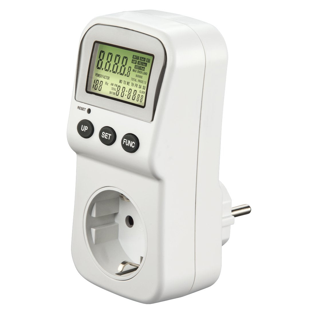 Hama Enchufe Contador Digital De Consumo - Potencia Maxima 3680w - Pantalla Lcd - Blanco