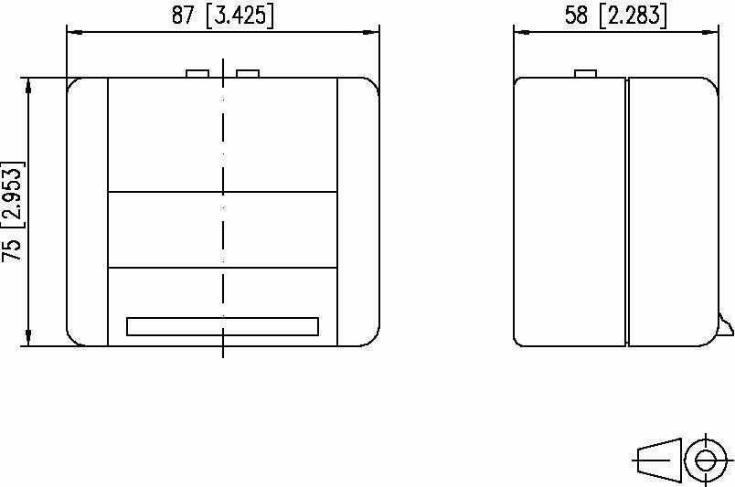 Metz Connect E-Datmodul Ip44 Ap-Gehäuse Unbepiezam Gris