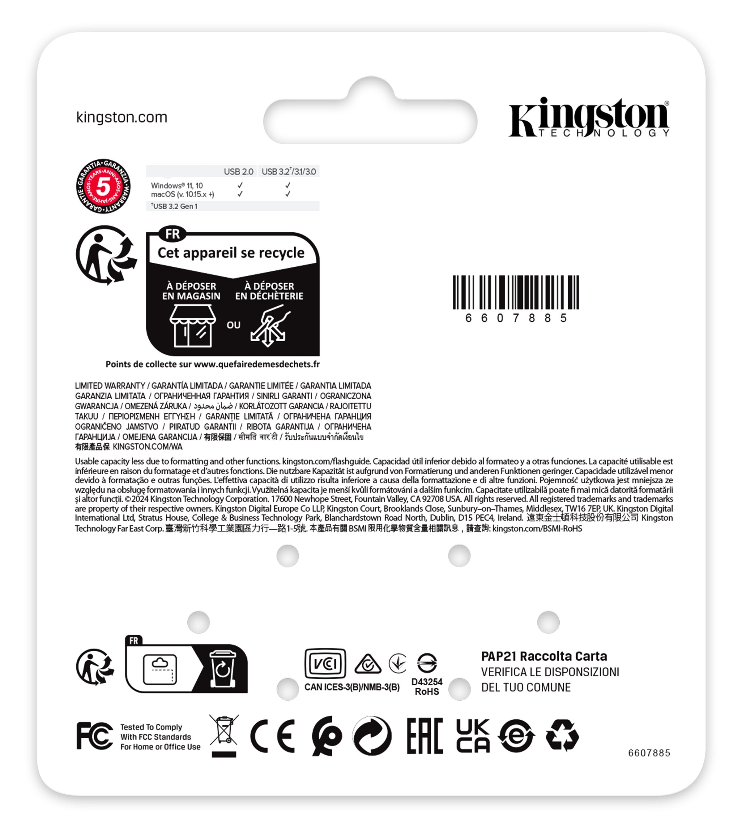 Pendrive 128gb Kingston Datatraveler Se9 G3 Usb 3.2