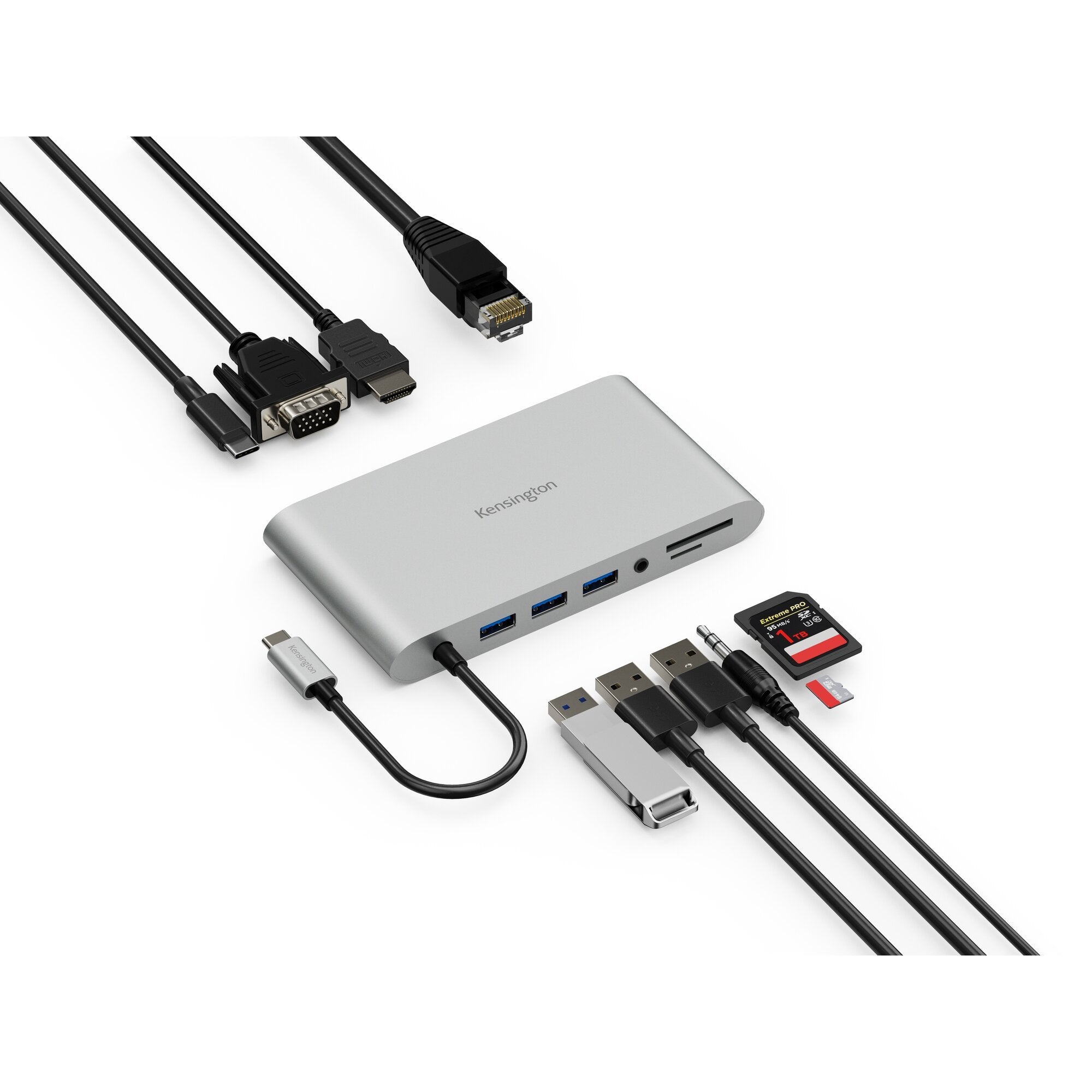 EAN 0085896338536 - Kensington UH1440P Alámbrico USB 3.2 Gen 1 (3.1 Gen 1) Type-C Plata imagen 9