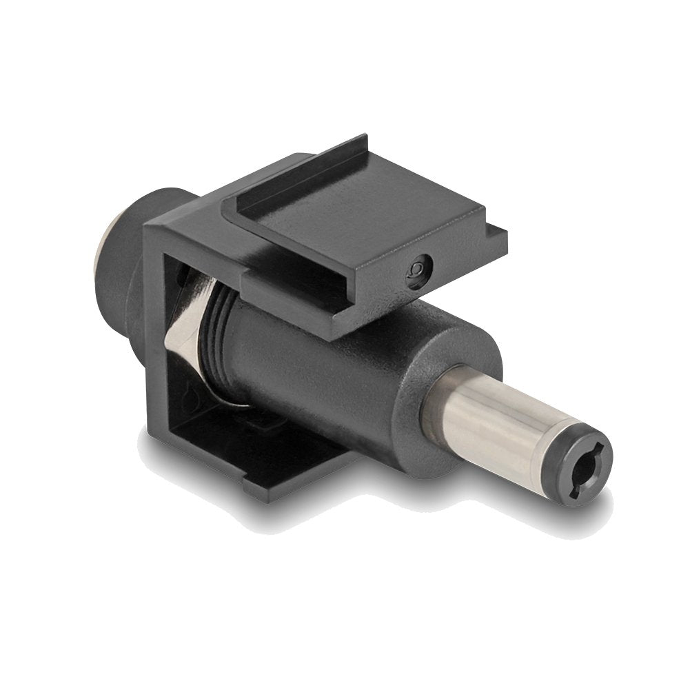 Delock 84163 Módulo Keystone Dc 5,5 X 2,1 Mm Hembra A Cc 5,5 X 2,5 Mm Macho Negro