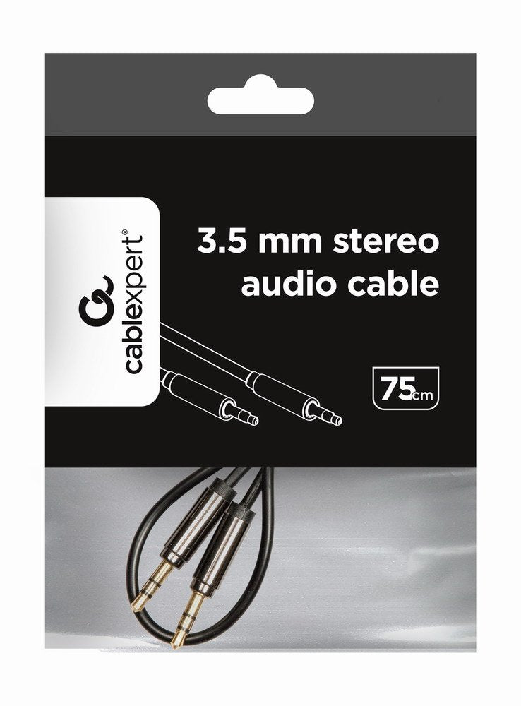 EAN 8716309097703 - Gembird Cable CCAP-444-0.75M (Mini Jack M - Mini Jack M; 0,75m; black color) cable de audio 3,5mm Negro imagen 2