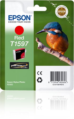 Original Epson Cartucho Inyeccion Tinta Rojo 17ml Stylus Photo R/2000