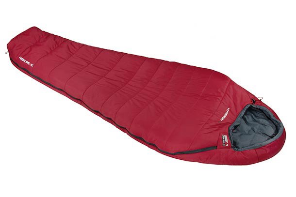 Saco De Dormir High Peak Hyperion -5, Rojo Oscuro/Gris