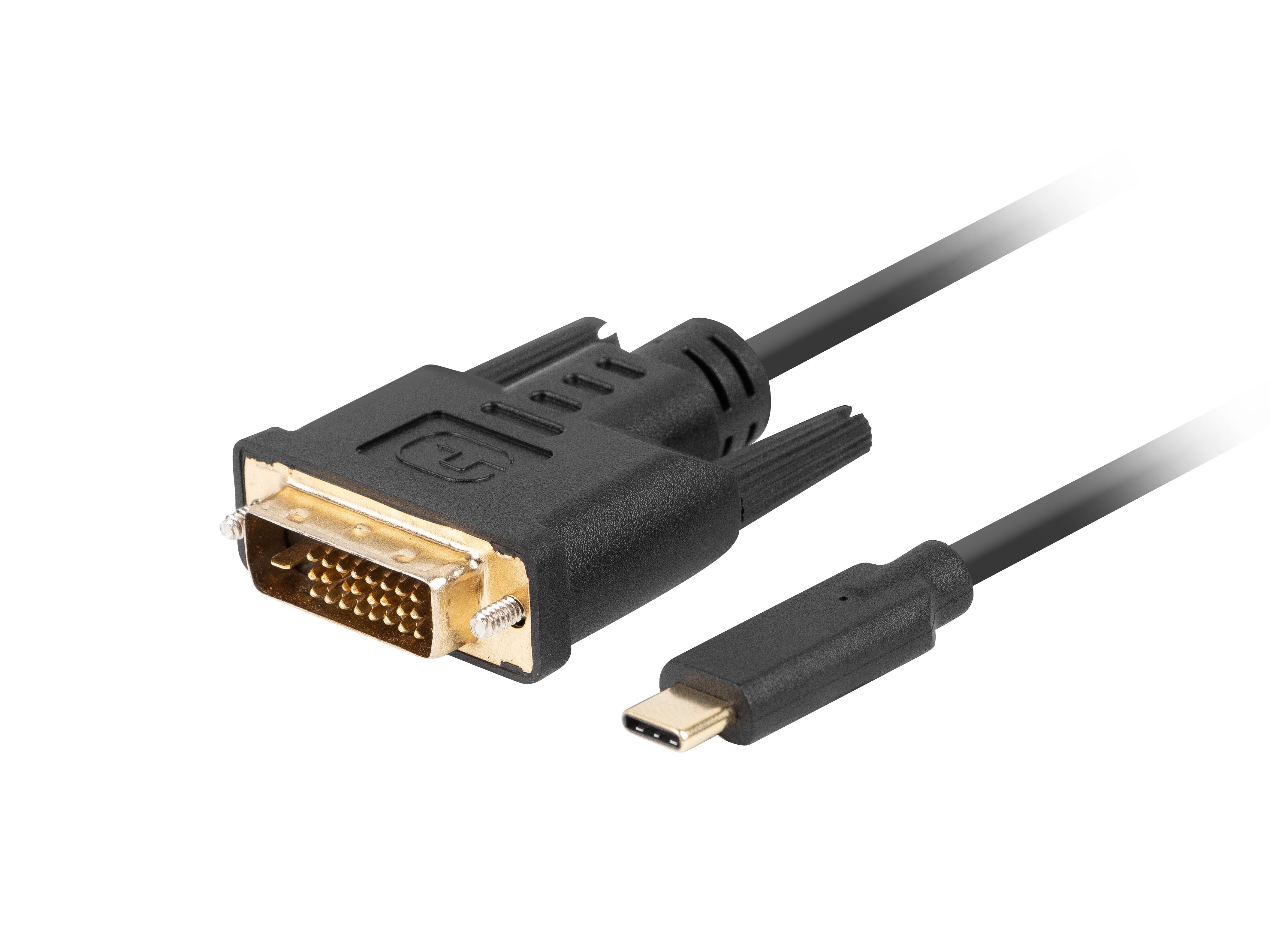 EAN 5901969436853 - Lanberg CA-CMDV-10CU-0018-BK adaptador de cable de vídeo 1,8 m USB Tipo C DVI-D Negro imagen 1