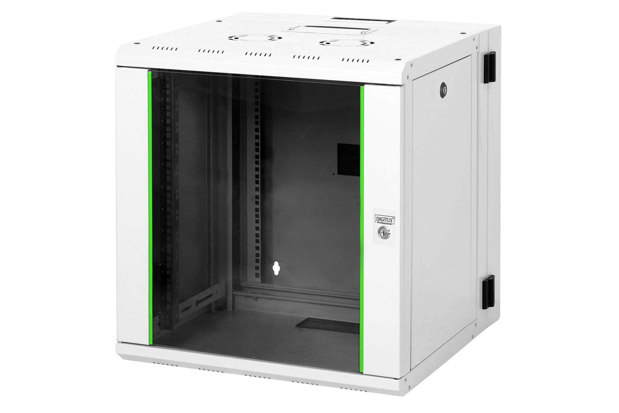 Armario Digitus Rm 626x600x610mm 12u, Con Marco Giratorio, Puerta De Cristal