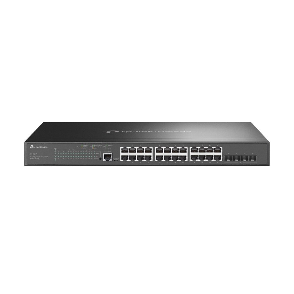 Switch Semigestionable Jetstream Tp-Link Sg3428mp 28p Gigabit De Los Cuales 24p Poe+ (384w) Y 4 Ranuras Sfp Gigabit
