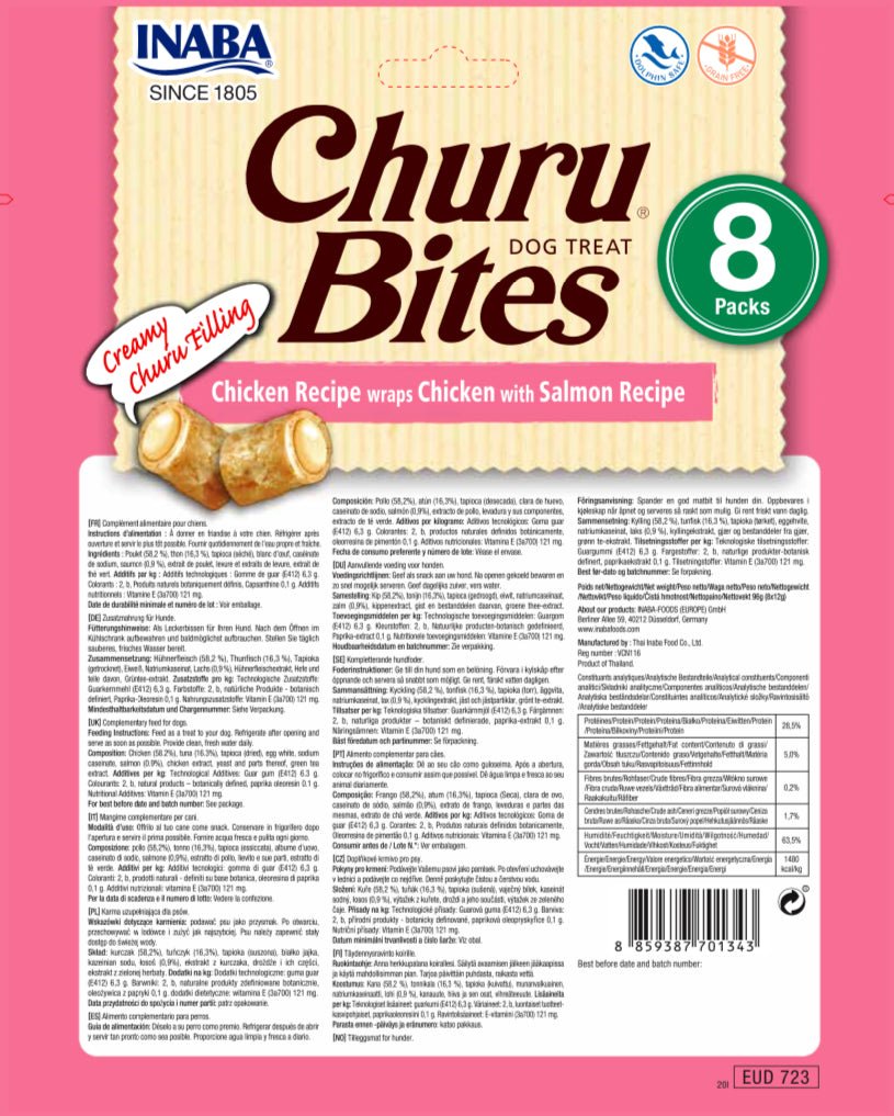 EAN 8859387701343 - Churu EUD723 premio y golosina para perro y gato Pollo, Salmón 12 g imagen 2