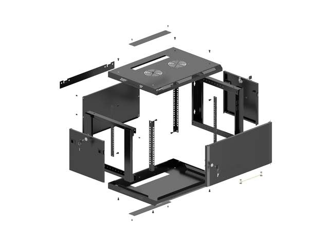EAN 5901969447392 - Lanberg WF01-6404-00B armario rack 4U Bastidor de pared Negro imagen 12