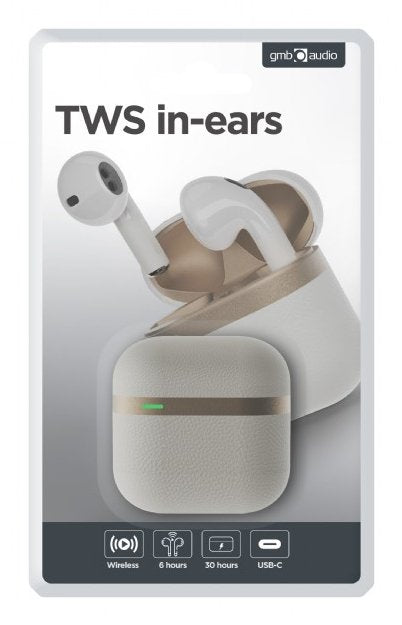 EAN 8716309131995 - Gembird TWS-02-W auricular y casco Auriculares Inalámbrico Dentro de oído Llamadas/Música Bluetooth Oro, imagen 5